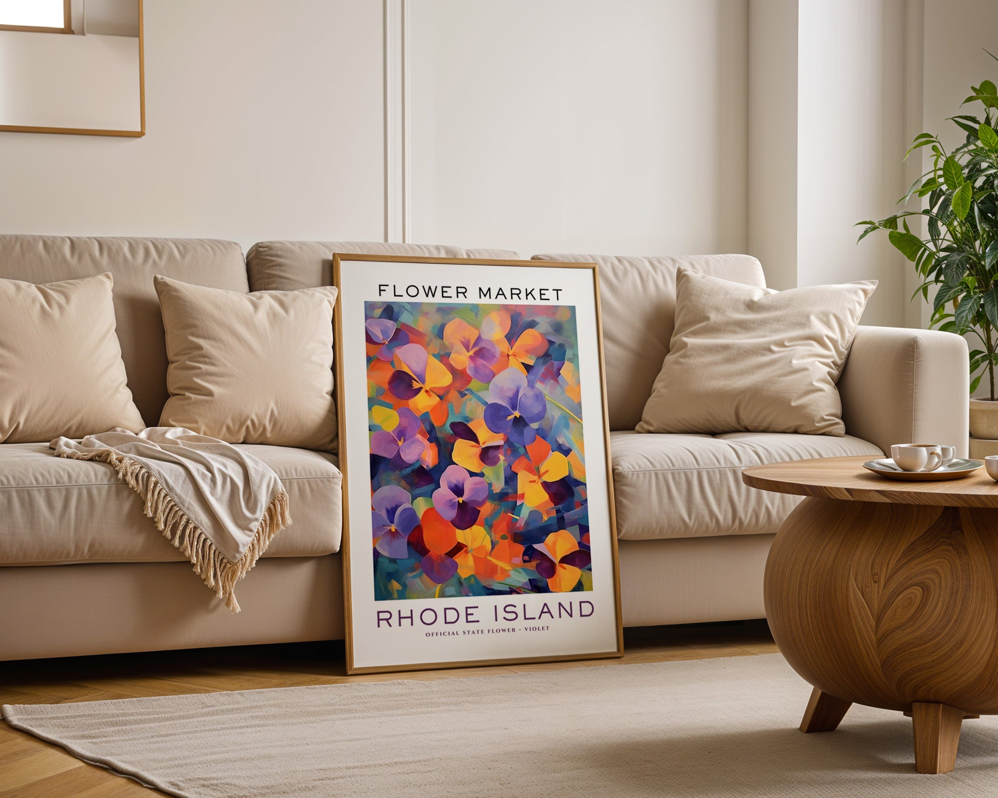 Rhode Island State Flower Market Poster - GroovyGrove