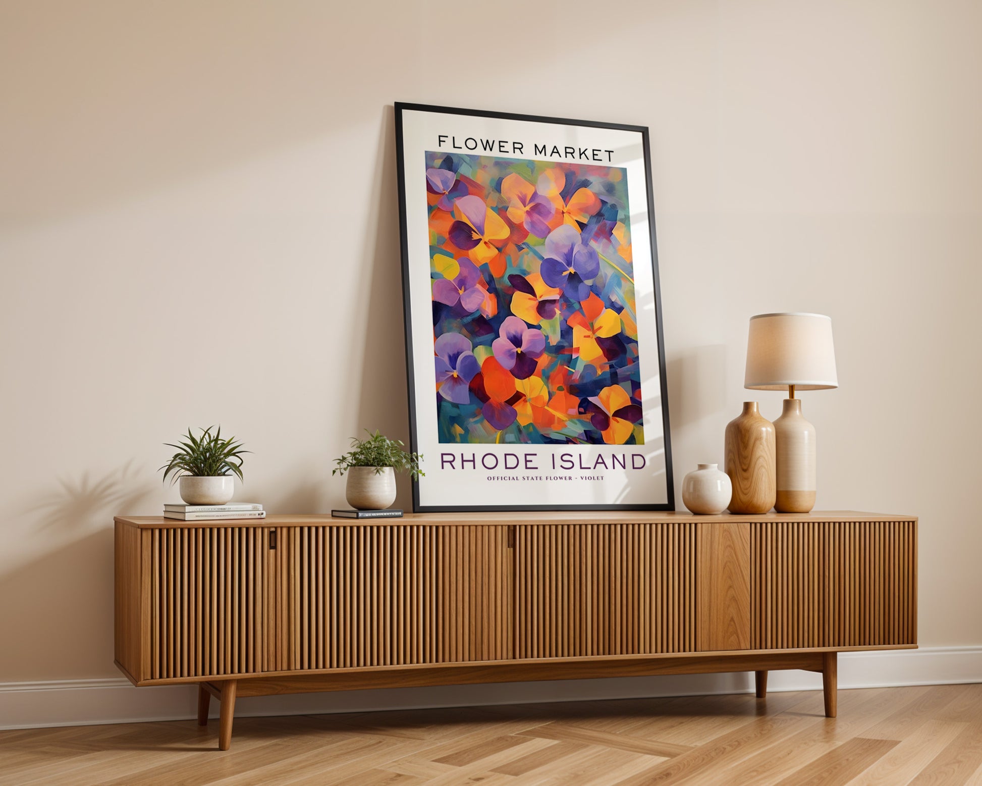 Rhode Island State Flower Market Poster - GroovyGrove