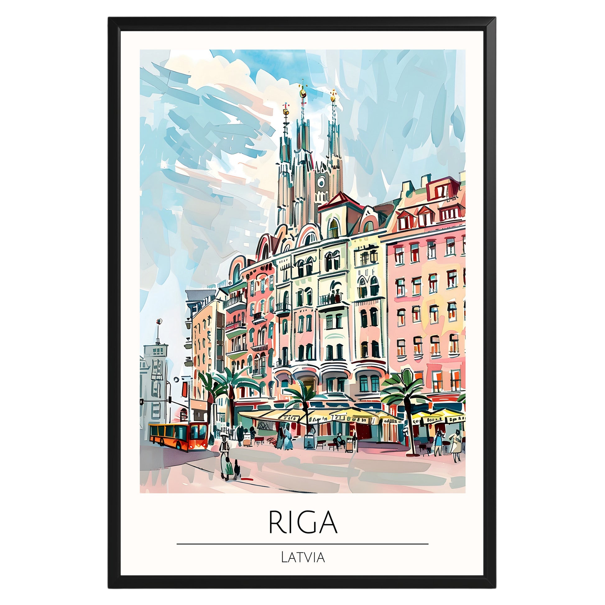 Riga Latvia Travel Poster - GroovyGrove