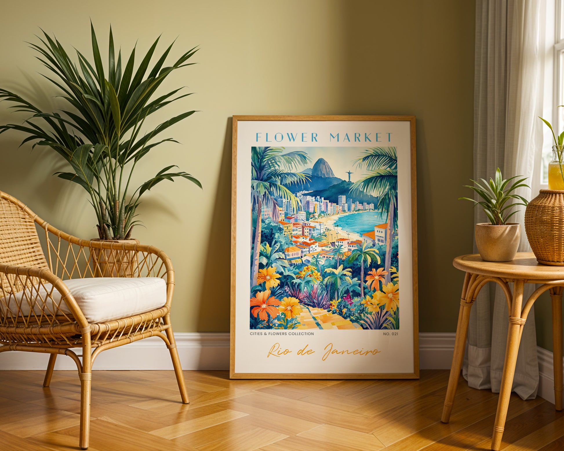 Rio de Janeiro Brazil Flower Market Poster - GroovyGrove