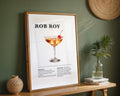 Rob Roy Cocktail Recipe Poster - GroovyGrove