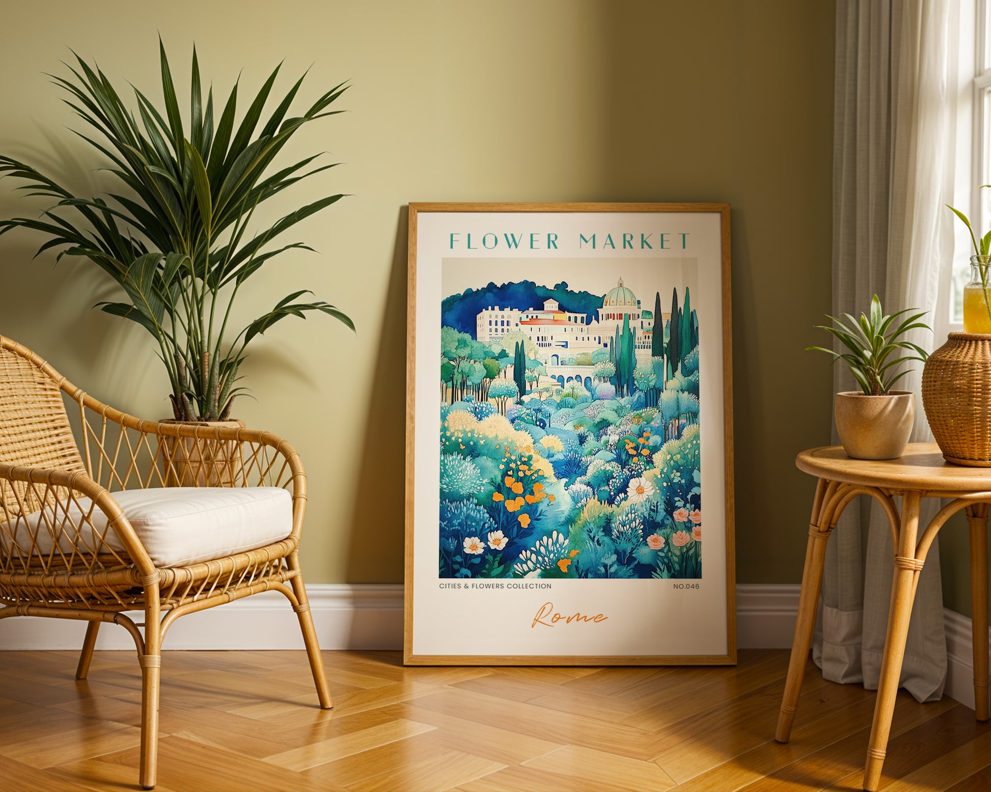 Rome Italy Flower Market Poster - GroovyGrove