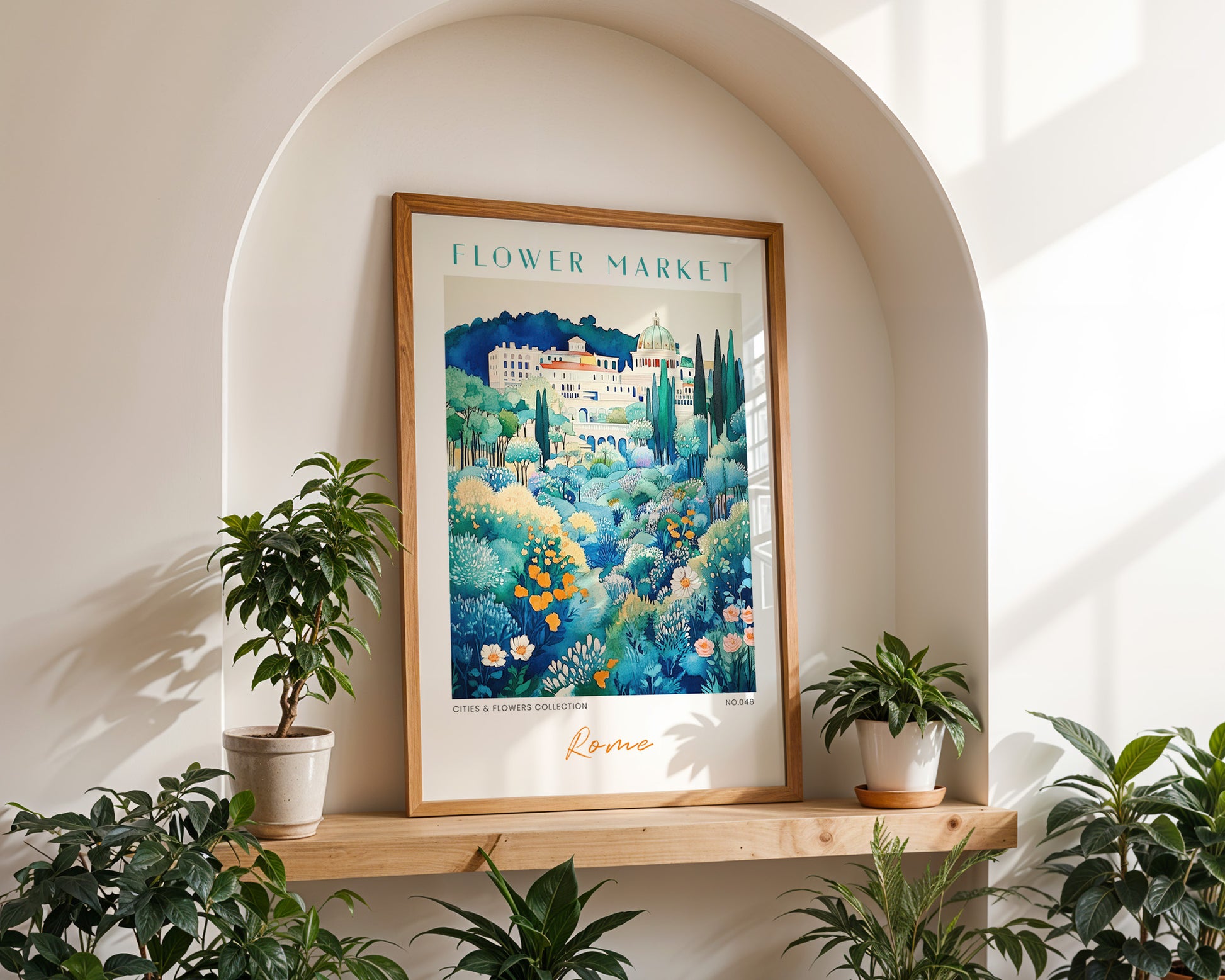 Rome Italy Flower Market Poster - GroovyGrove