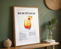 Rum Punch Cocktail Recipe Poster - GroovyGrove