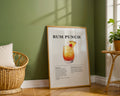 Rum Punch Cocktail Recipe Poster - GroovyGrove