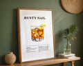 Rusty Nail Cocktail Recipe Poster - GroovyGrove