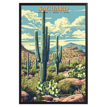 Saguaro National Park Vintage Poster - GroovyGrove