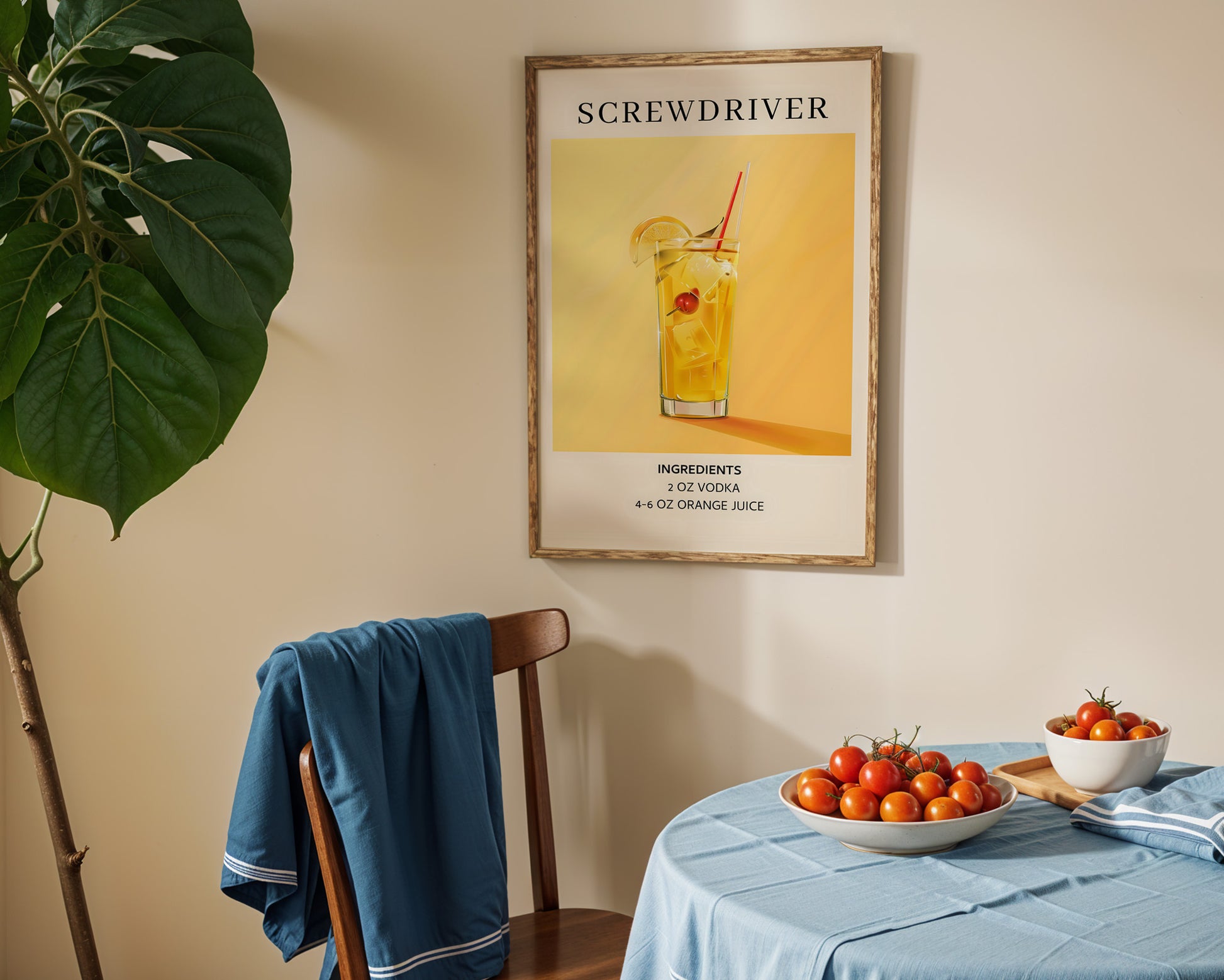 Screwdriver Vintage Cocktail Poster - GroovyGrove