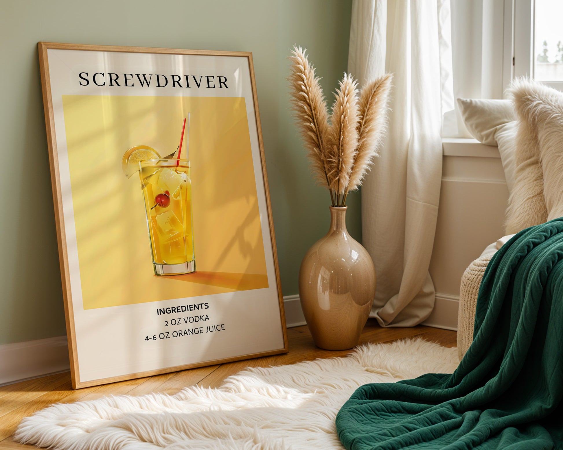 Screwdriver Vintage Cocktail Poster - GroovyGrove