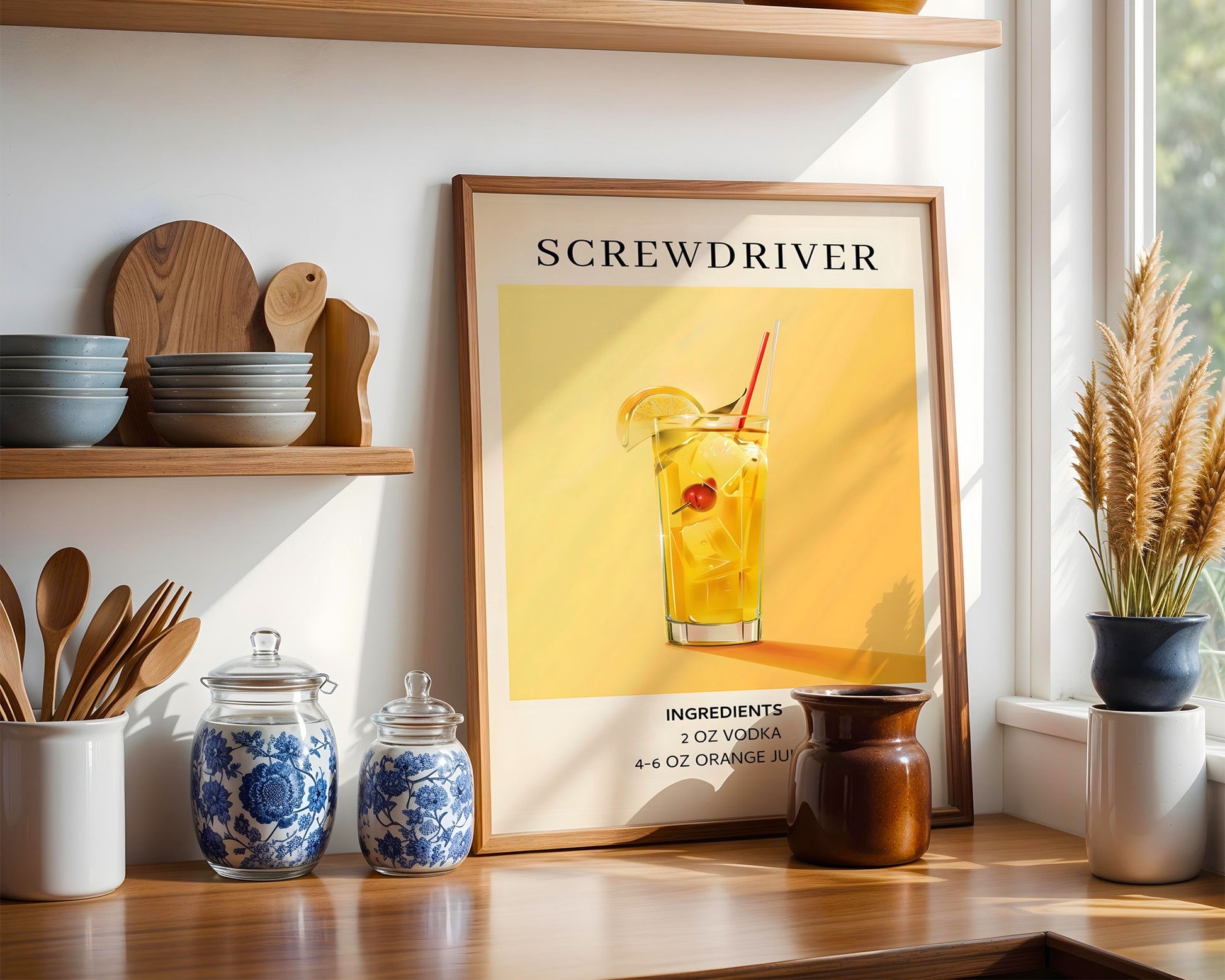 Screwdriver Vintage Cocktail Poster - GroovyGrove