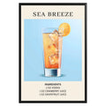 Sea Breeze Vintage Cocktail Poster - GroovyGrove