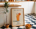 Sea Breeze Vintage Cocktail Poster - GroovyGrove