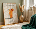 Sea Breeze Vintage Cocktail Poster - GroovyGrove