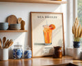 Sea Breeze Vintage Cocktail Poster - GroovyGrove