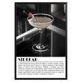 Sidecar Cocktail Black and White Poster - GroovyGrove