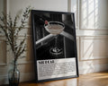 Sidecar Cocktail Black and White Poster - GroovyGrove