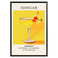 Sidecar Vintage Cocktail Poster - GroovyGrove