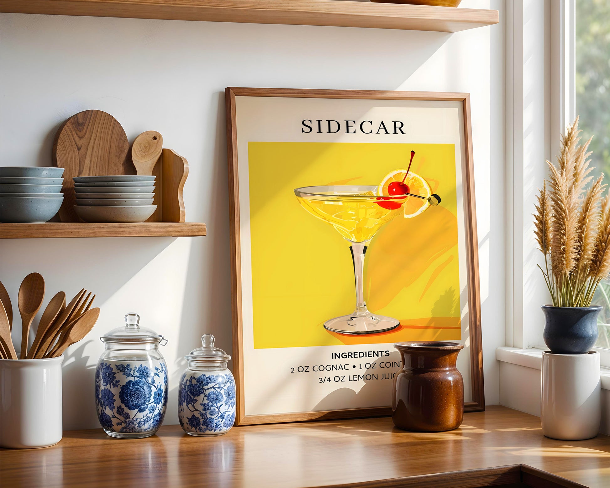 Sidecar Vintage Cocktail Poster - GroovyGrove