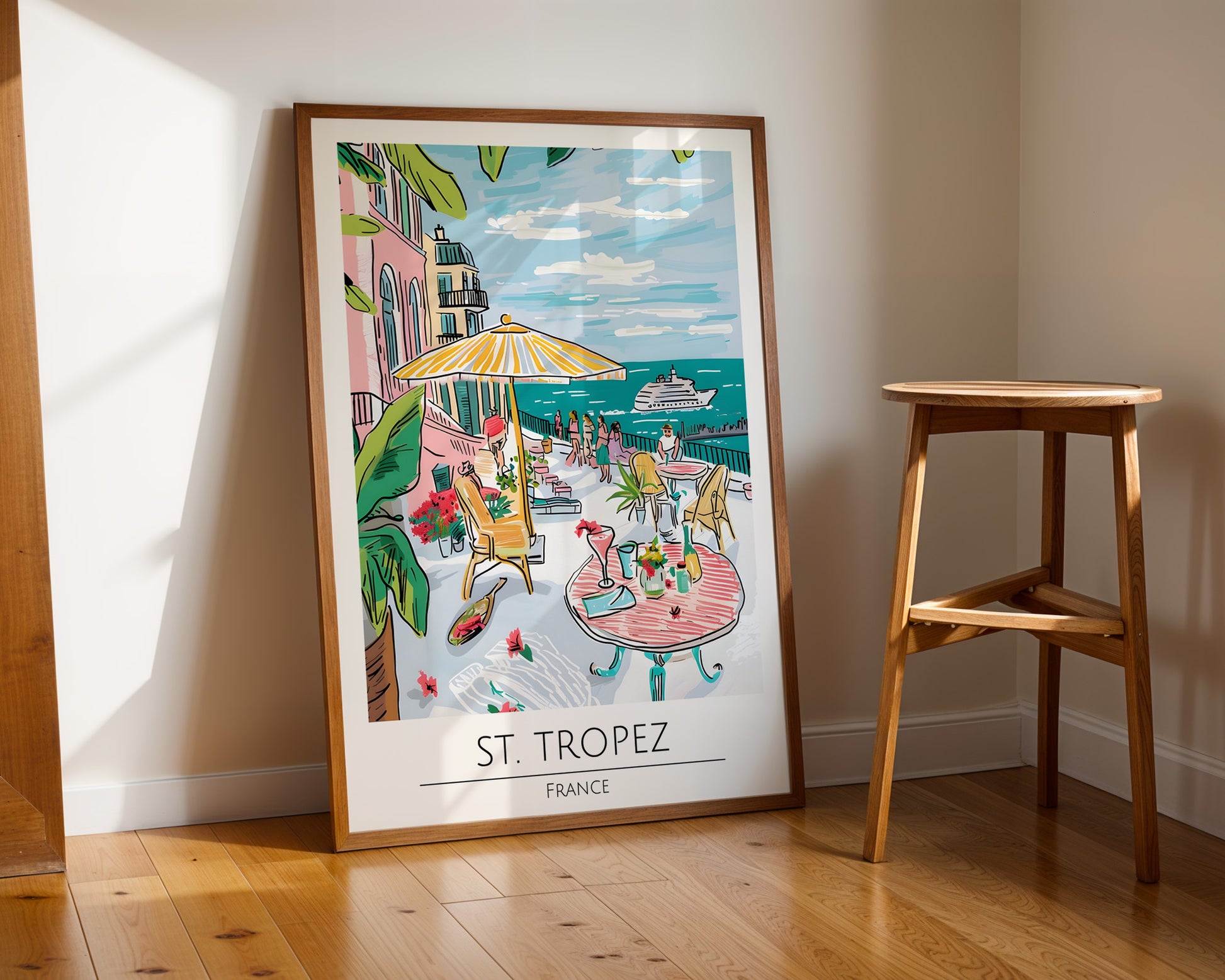 Saint-Tropez France Travel Poster - GroovyGrove