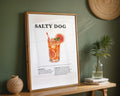 Salty Dog Cocktail Recipe Poster - GroovyGrove