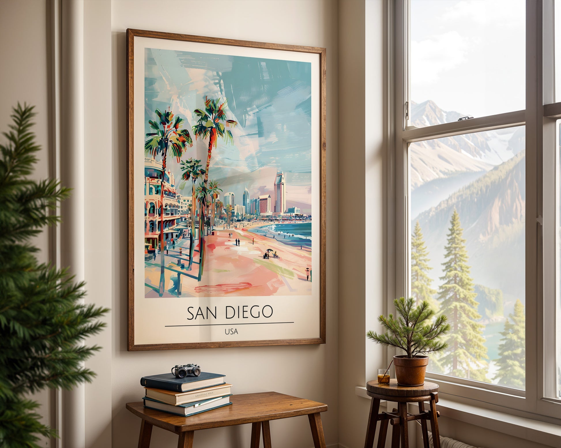 San Diego California Travel Poster - GroovyGrove