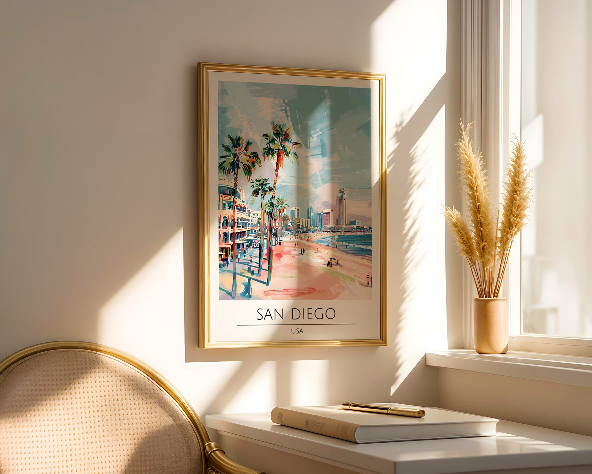 San Diego California Travel Poster - GroovyGrove