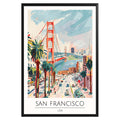 San Francisco California Travel Poster - GroovyGrove