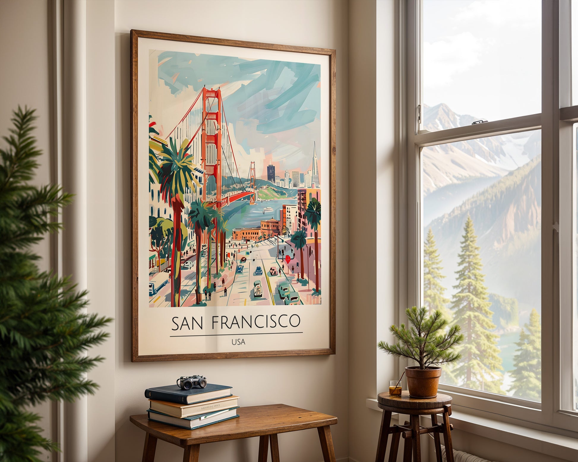 San Francisco California Travel Poster - GroovyGrove