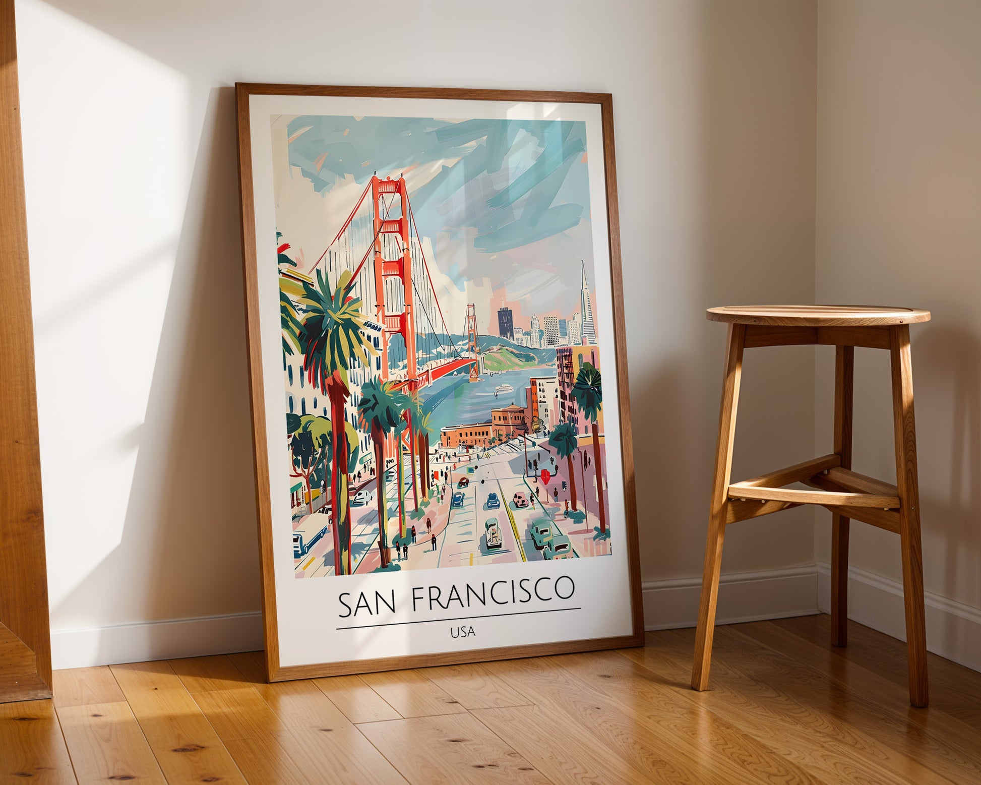 San Francisco California Travel Poster - GroovyGrove