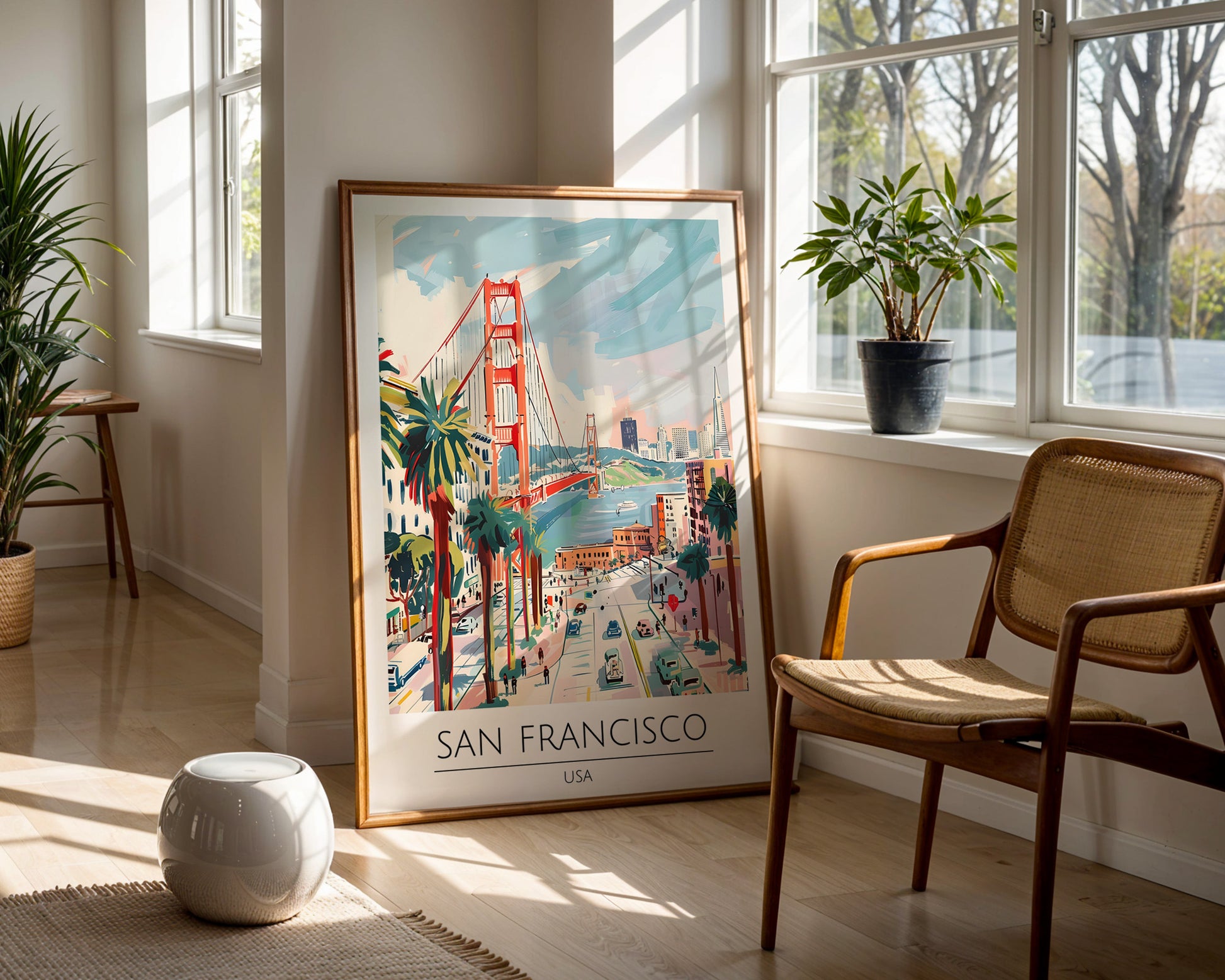 San Francisco California Travel Poster - GroovyGrove