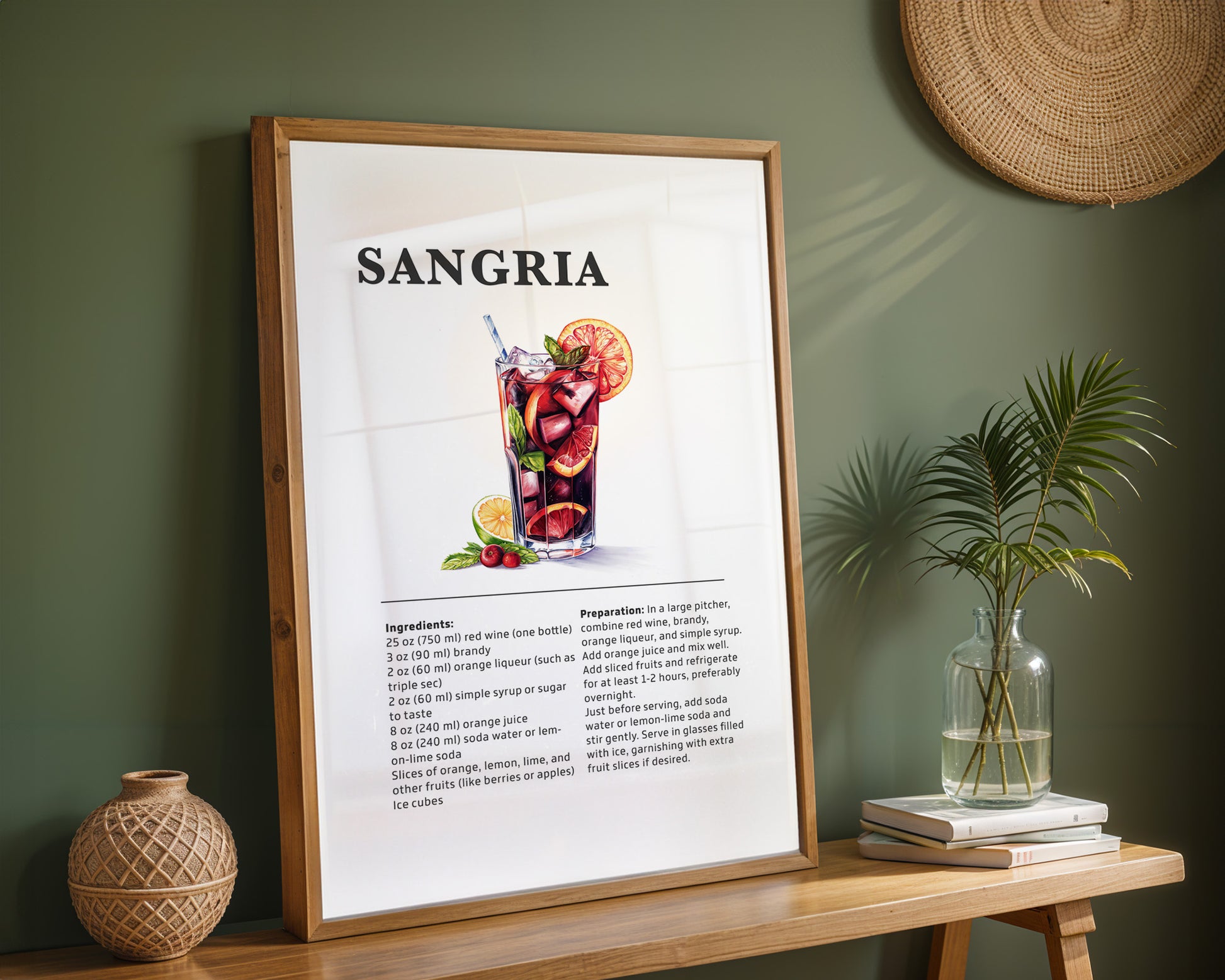 Sangria Cocktail Recipe Poster - GroovyGrove