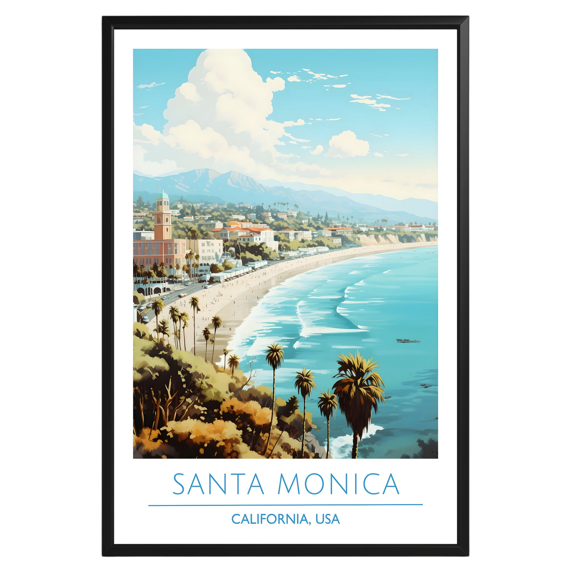 Santa Monica California Poster - GroovyGrove