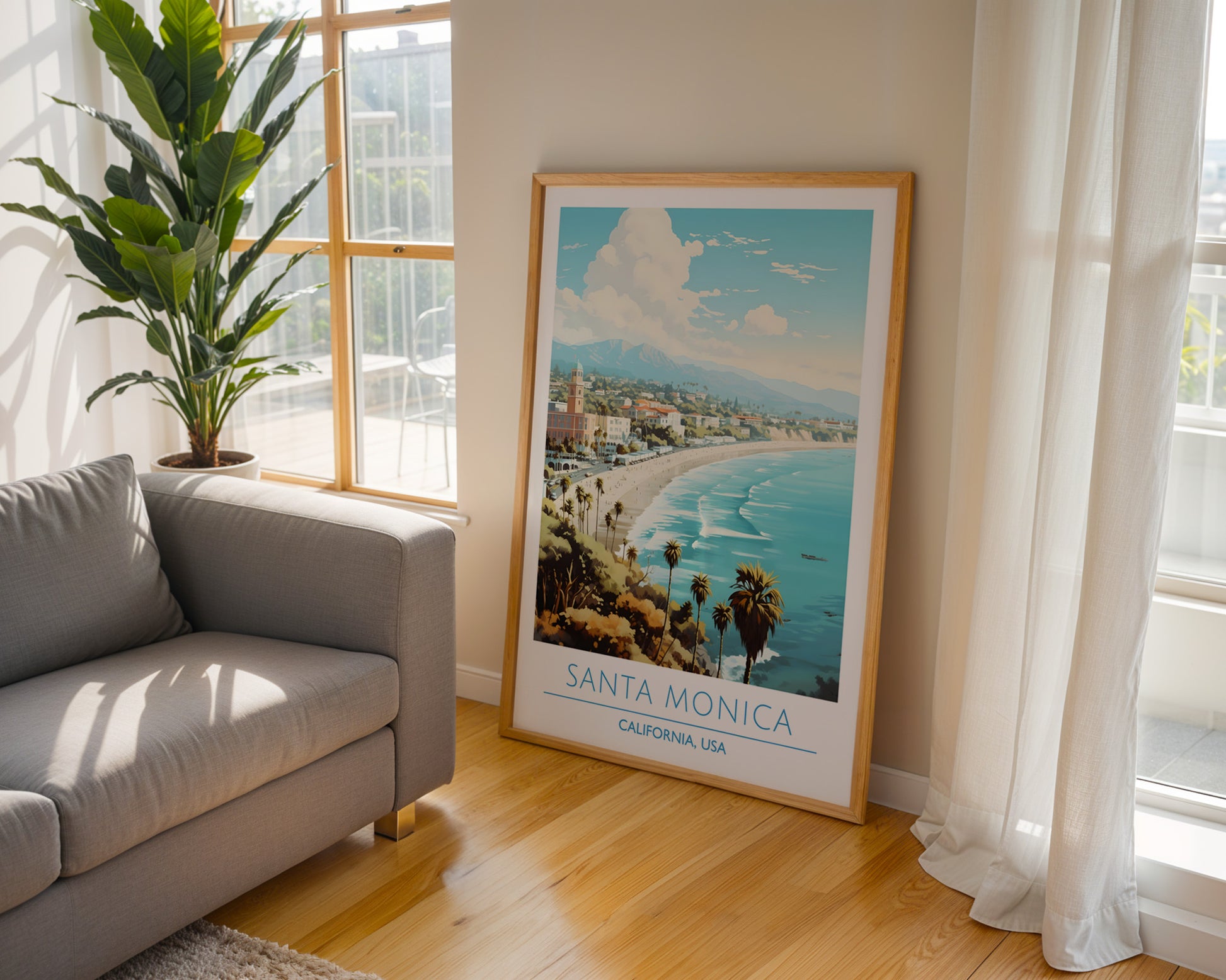 Santa Monica California Poster - GroovyGrove