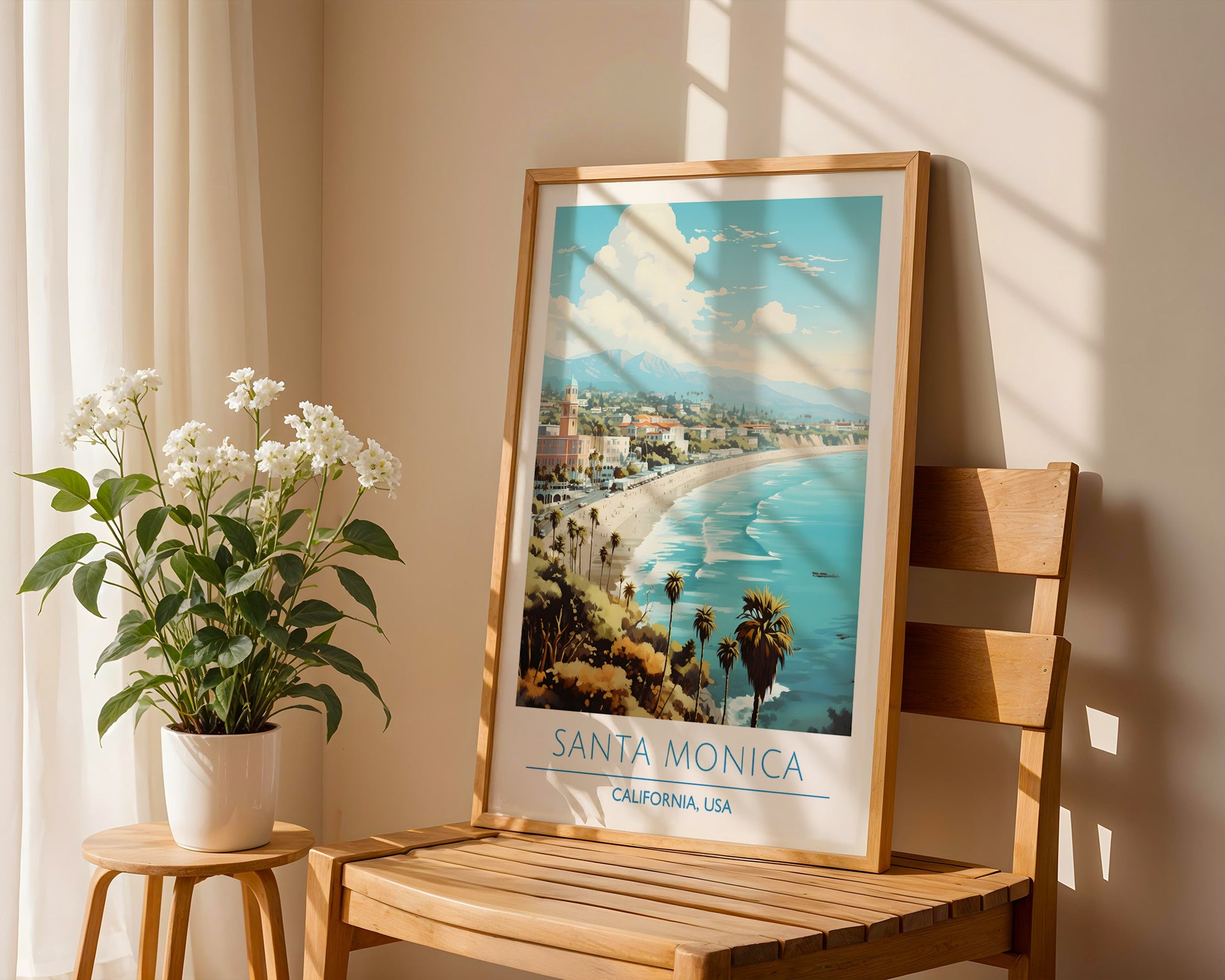 Santa Monica California Poster - GroovyGrove