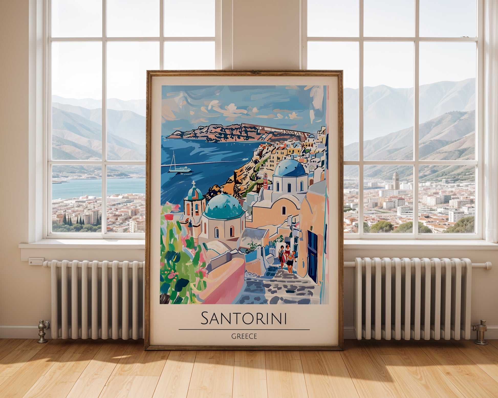 Santorini Greece Travel Poster - GroovyGrove