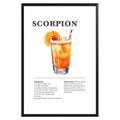 Scorpion Cocktail Recipe Poster - GroovyGrove