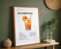 Scorpion Cocktail Recipe Poster - GroovyGrove