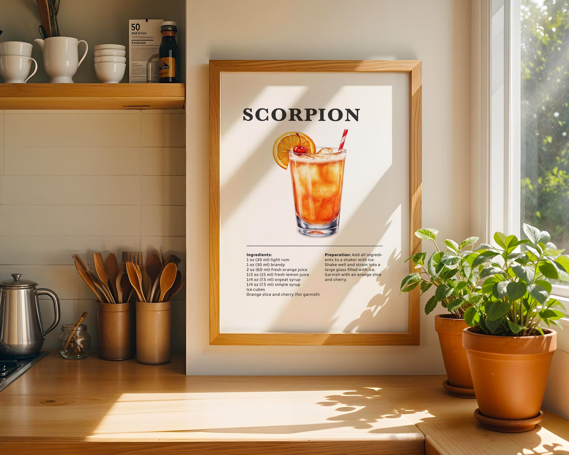 Scorpion Cocktail Recipe Poster - GroovyGrove