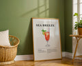 Sea Breeze Cocktail Recipe Poster - GroovyGrove