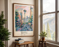 Seattle Washington Travel Poster - GroovyGrove