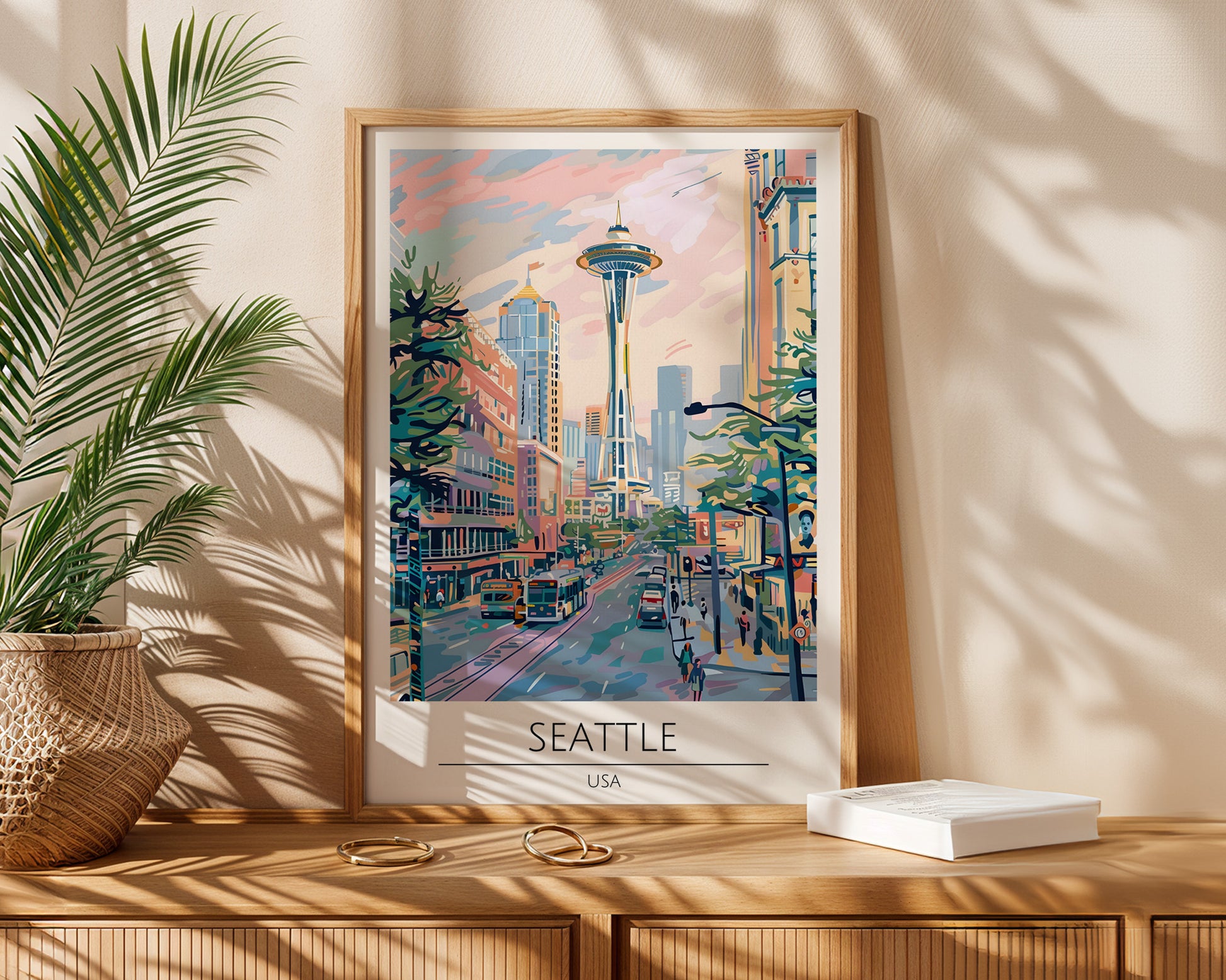 Seattle Washington Travel Poster - GroovyGrove