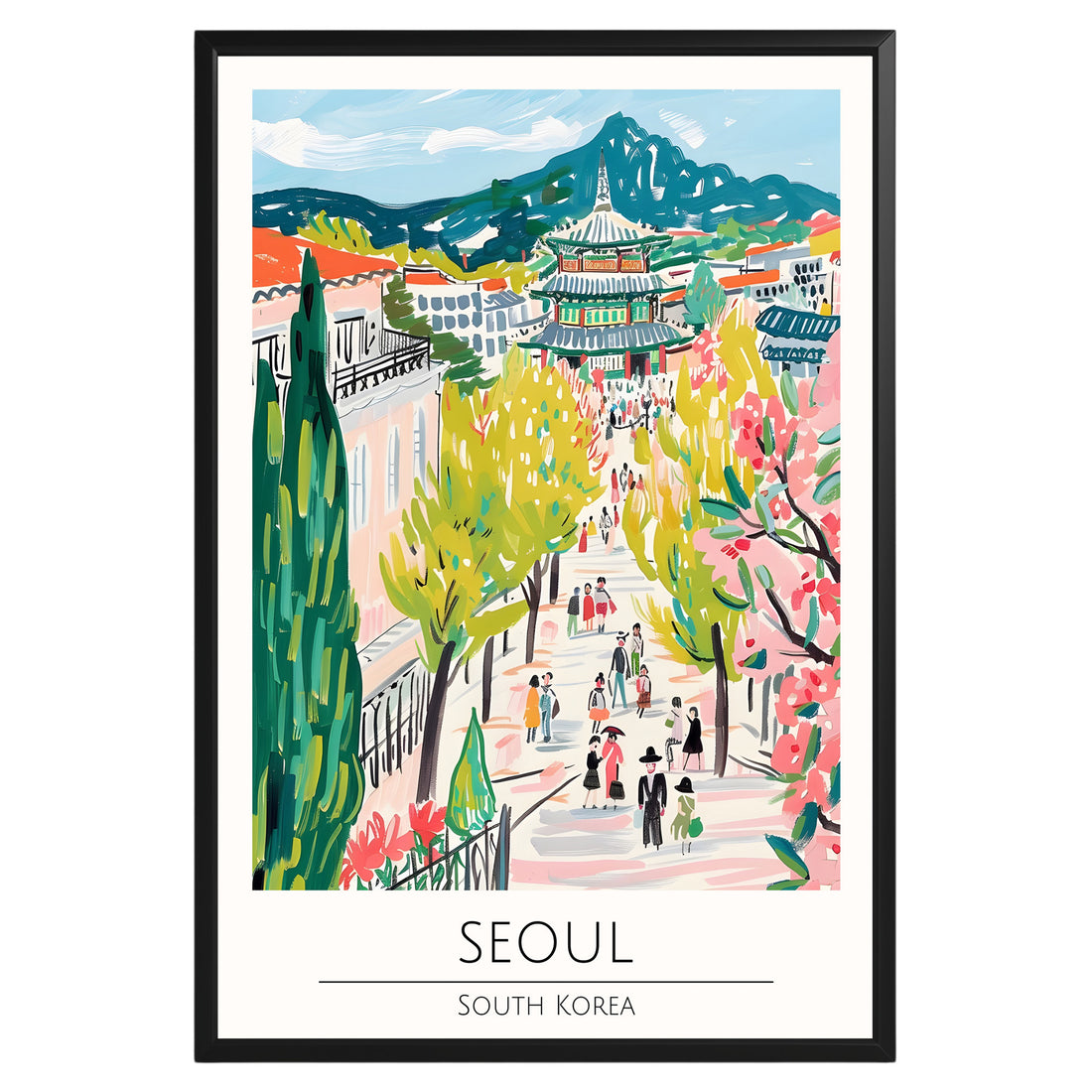 Seoul South Korea Travel Poster - GroovyGrove