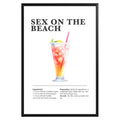 Sex on the Beach Cocktail Recipe Poster - GroovyGrove