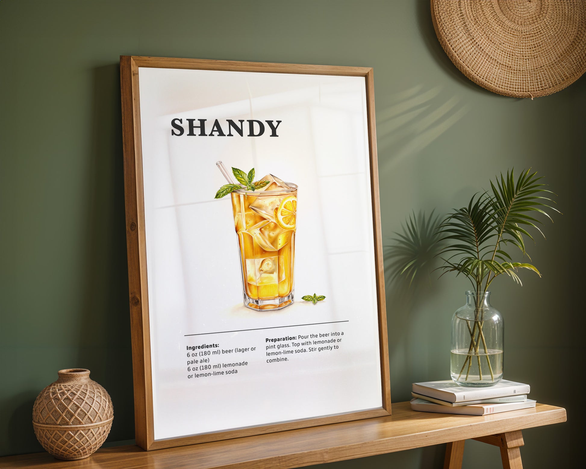 Shandy Cocktail Recipe Poster - GroovyGrove