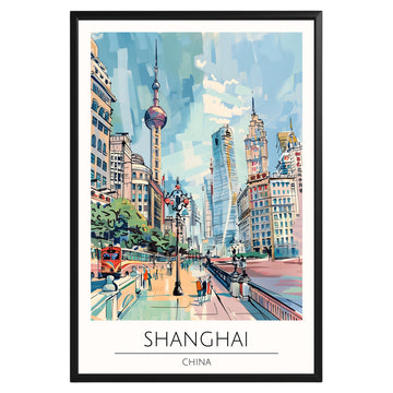 Shanghai China Travel Poster - GroovyGrove