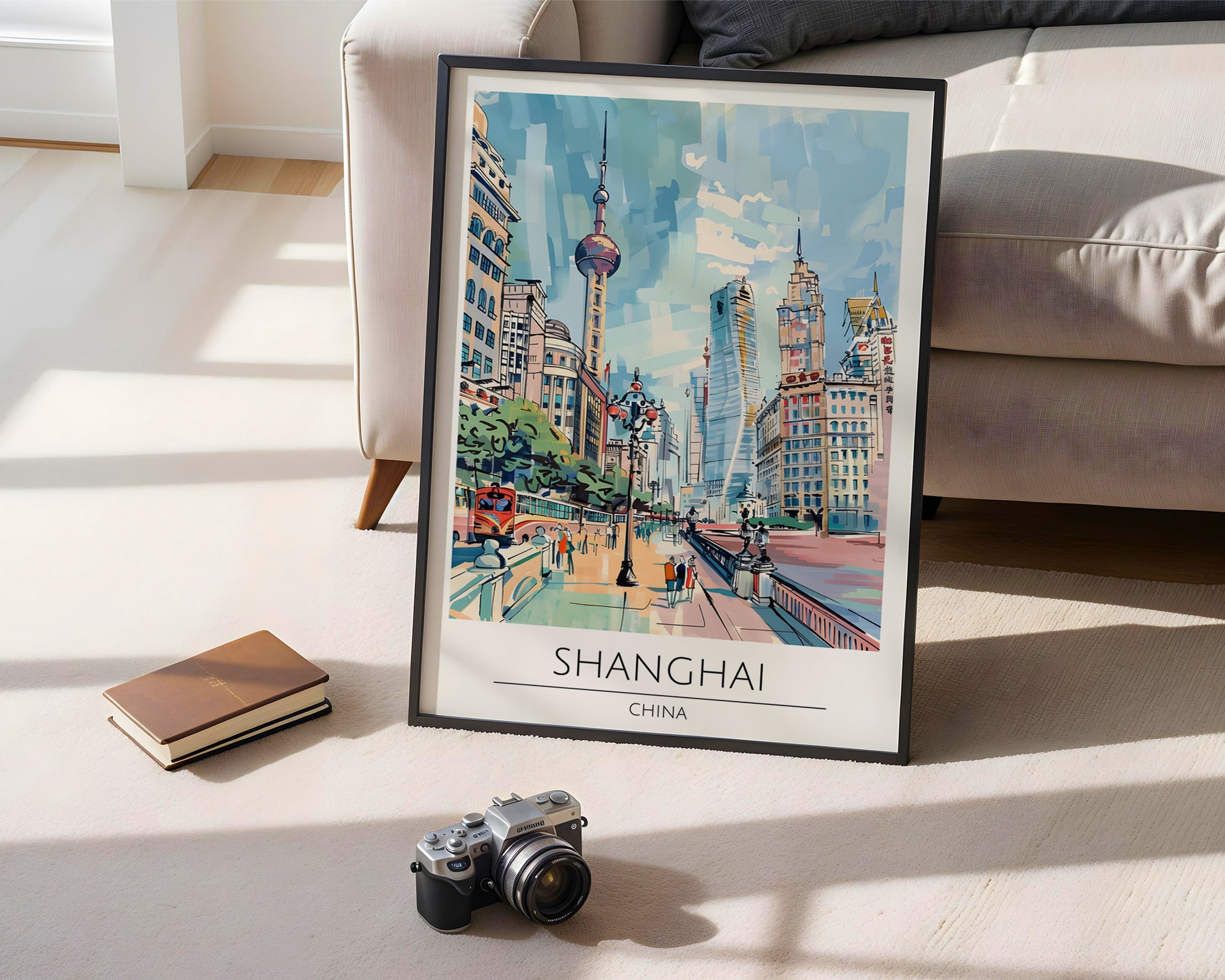 Shanghai China Travel Poster - GroovyGrove