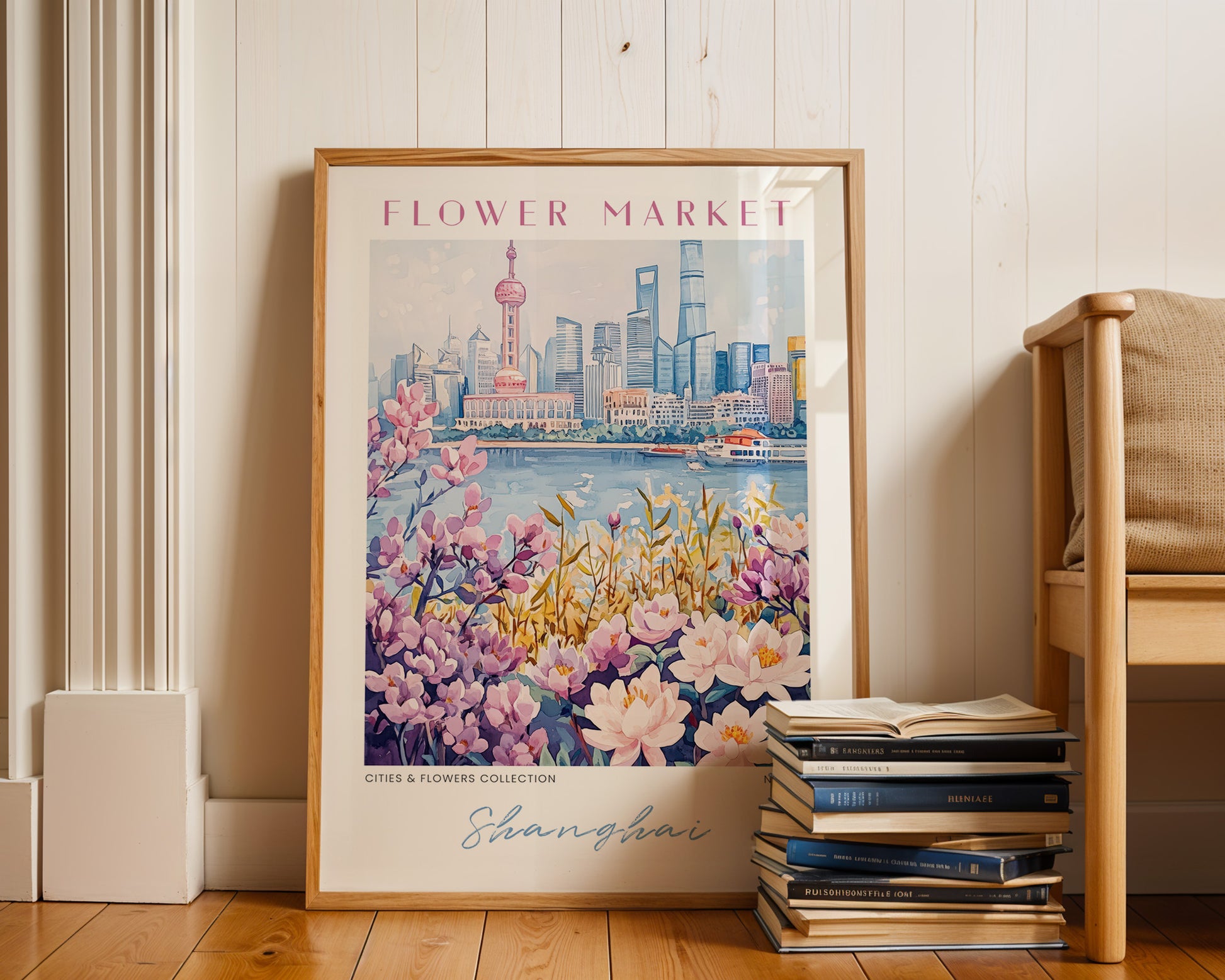 Shanghai China Flower Market Poster - GroovyGrove