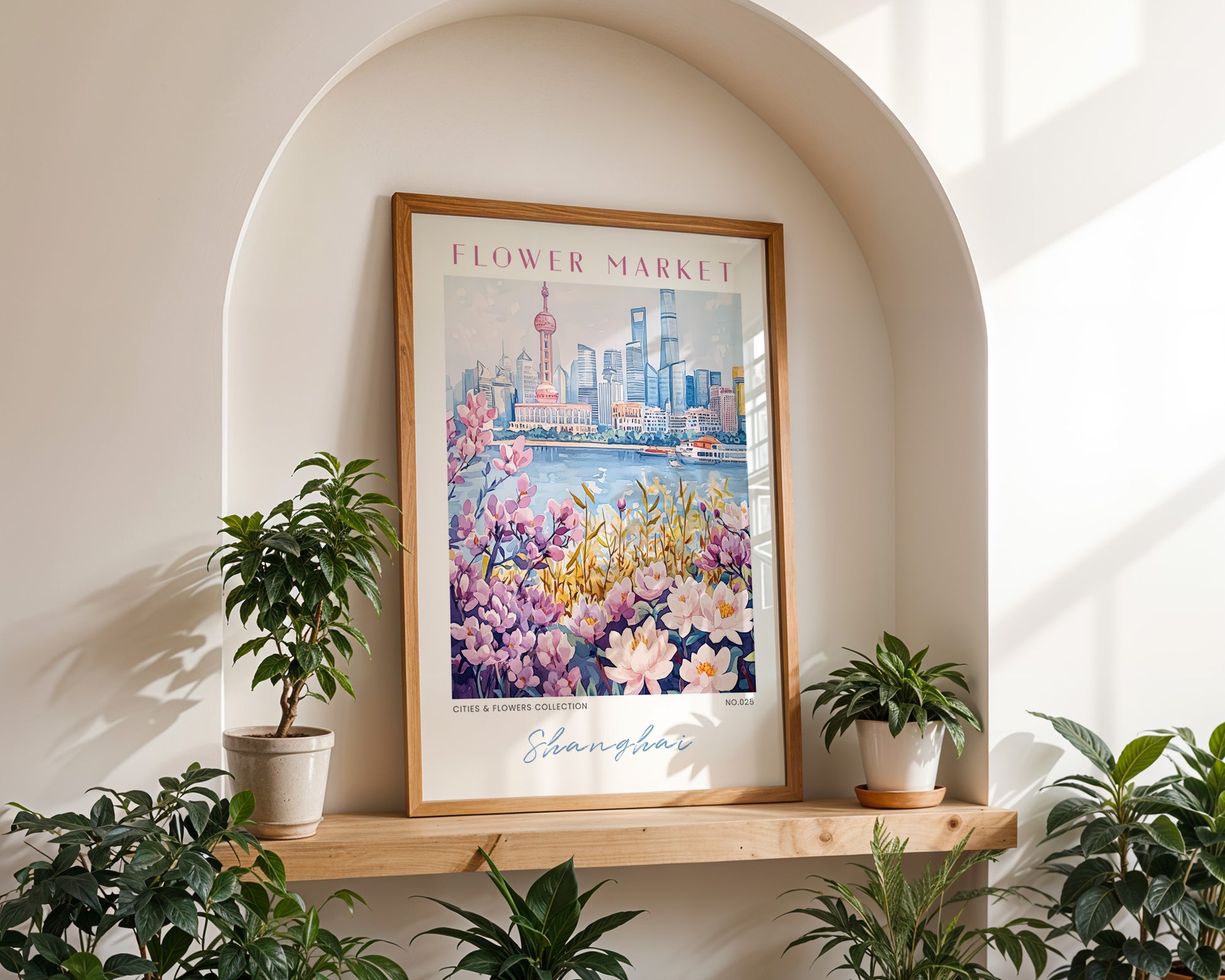 Shanghai China Flower Market Poster - GroovyGrove