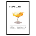 Sidecar Cocktail Recipe Poster - GroovyGrove