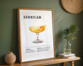 Sidecar Cocktail Recipe Poster - GroovyGrove